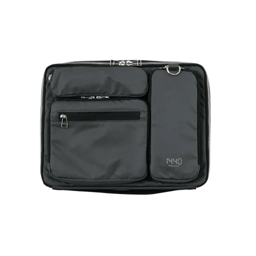 Beams Polyester Laptop Bag Men's Gray
