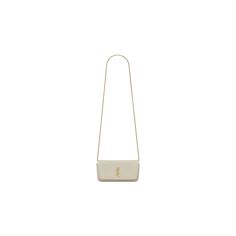 SAINT LAURENT GABY Lambskin Shoulder Bag Crossbody Bag Regular Women's Vintage White-1