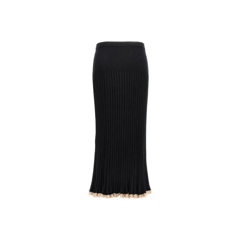PROENZA SCHOULER High Rise Rib Knitted Midi Skirt-1