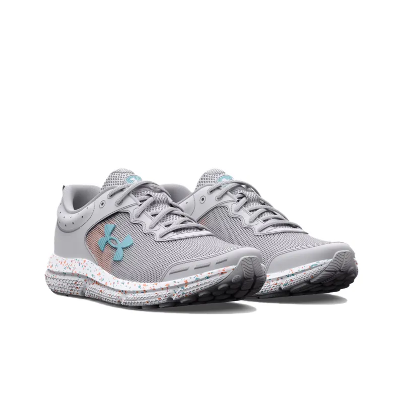 Under Armour Charged Assert 10 Paint Splatter Running Shoes 'Grey Blue' Women's-2
