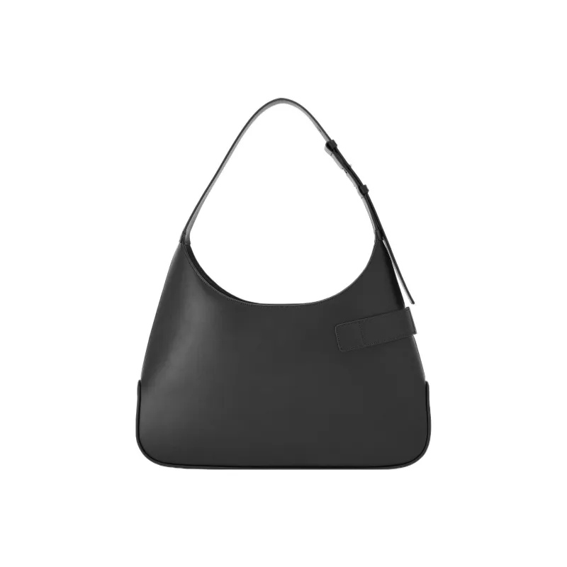 FERRAGAMO Brushed Calfskin Handbag Shoulder Bag Women's Black-2