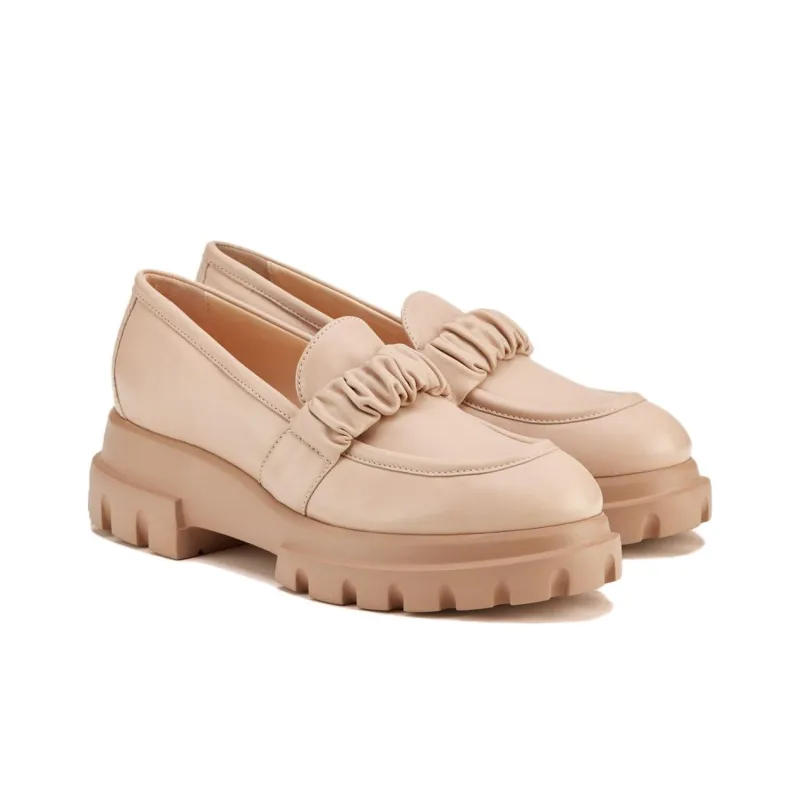 AGL Loafers 6cm Women's Light Umber-1