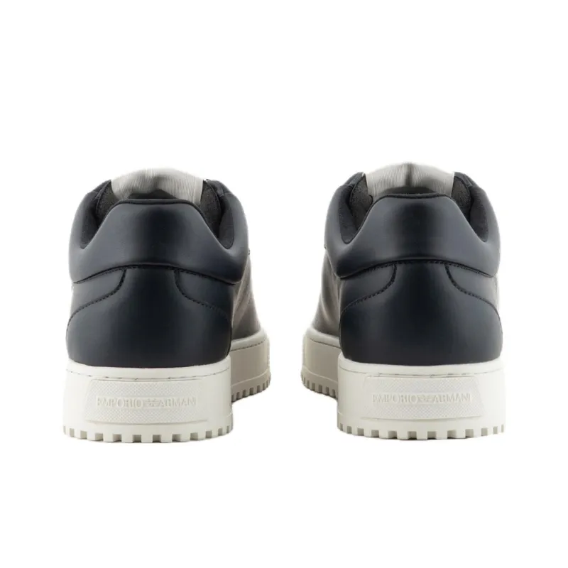 EMPORIO ARMANI Eagle-print Leather Sneakers-2