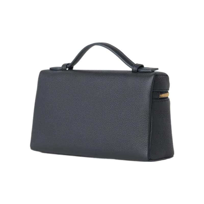Loro Piana ExtraPocket Leather Makeup Bag Small Square Bag Handbag, Shoulder Bag Regular Women's Marine Blue-1