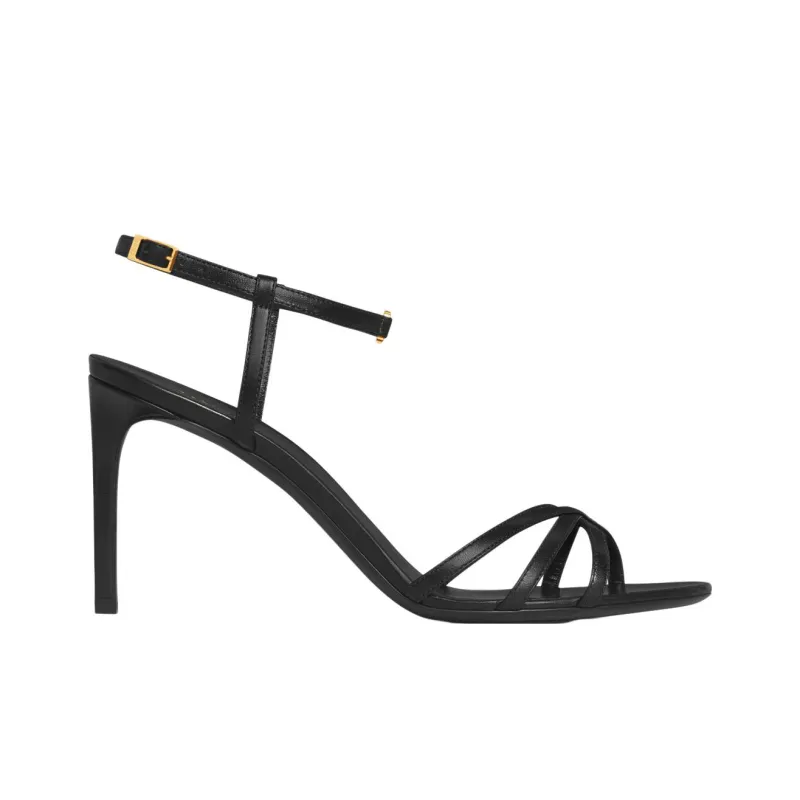 CELINE PARIS Strap Sandals 8.5cm Women's Black-1