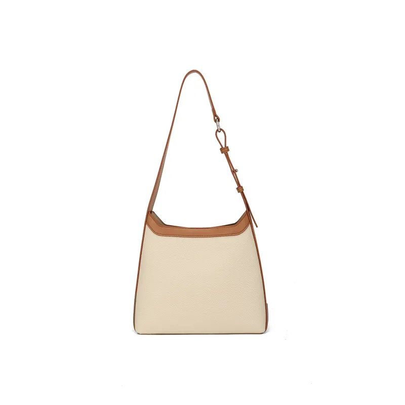 MEXICAN Cow Leather Tote Bag, Shopping Bag, Shoulder Bag Regular Women's Ecru & Brown-3