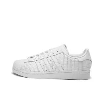 Superstar Adidas Originals 'Scored Leather Triple White'