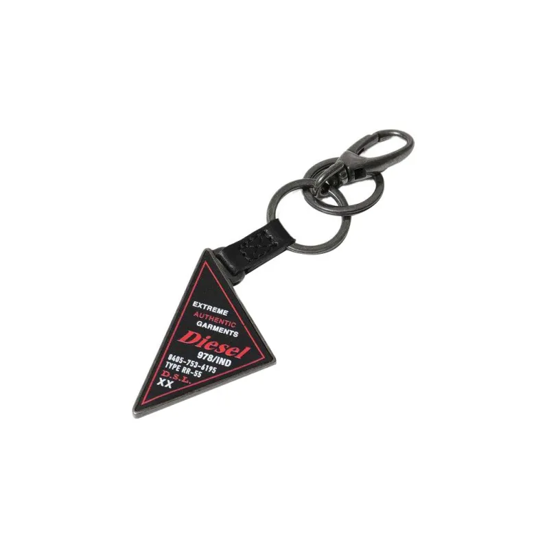 DIESEL Metal With Calfskin Key Ring Bag Accessories Men's Black-0