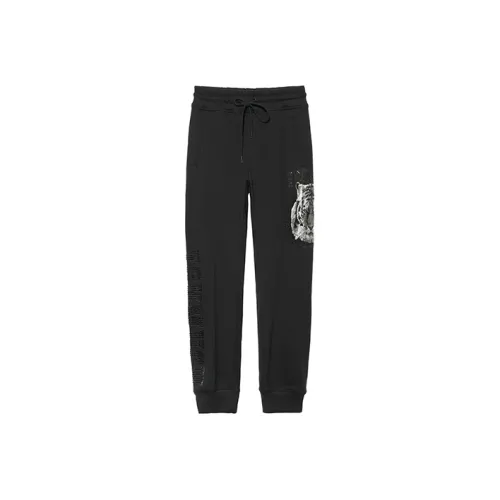 TCH Casual Pants Unisex Black Background With Black Label