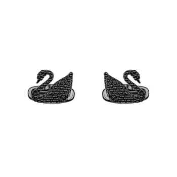 Swarovski Swan Cufflinks Men's Black