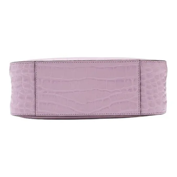 HAZZYS Cow Leather Shoulder Bag Medium Size Women's Lavender-5