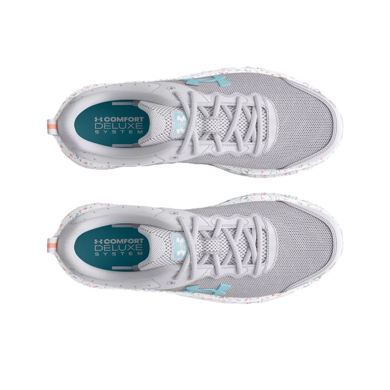 Under Armour Charged Assert 10 Paint Splatter Running Shoes 'Grey Blue' Women's-3
