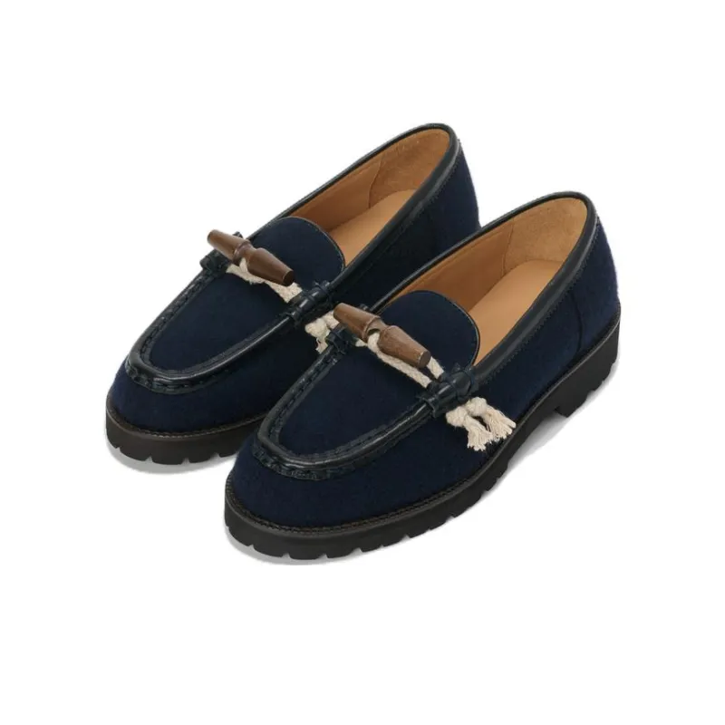 Hender Scheme Loafers Unisex Navy-2