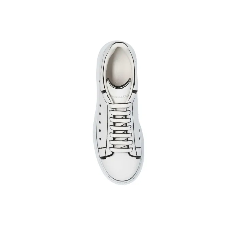 Alexander McQueen Oversized White Black Outline-3