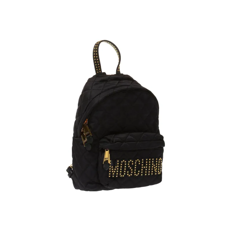 MOSCHINO Polyamide With Leather Backpack Unisex Black-1