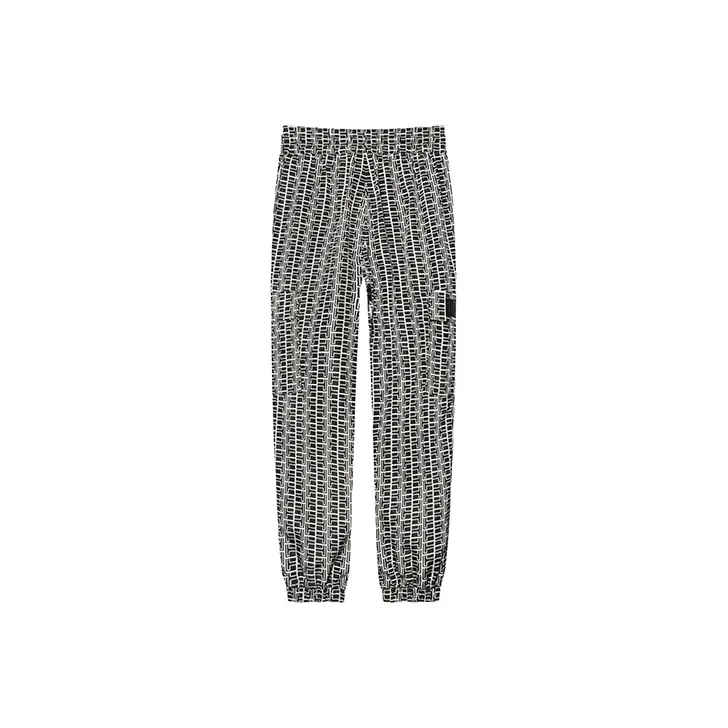 TCH Casual Pants Unisex Black White Plaid-1