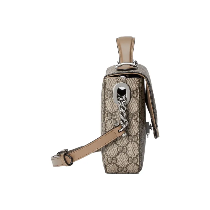 GUCCI Canvas Canvas Bag Handbag Shoulder Bag Crossbody Bag Small Size Women's Brown-3