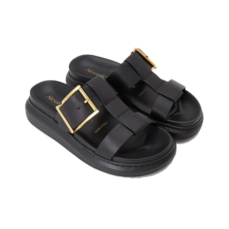 Alexander McQueen Hybrid Stylish Sandals Women's Black-2