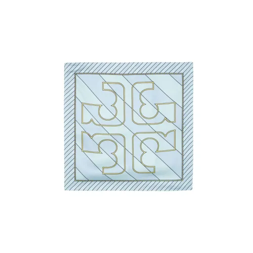 TORY BURCH Silk Scarves Women's Blue