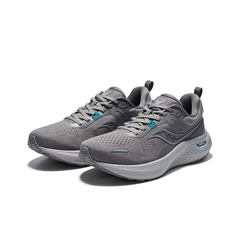 Saucony Runshield Cushioning Low Top Running Shoes Unisex Gray Green-2