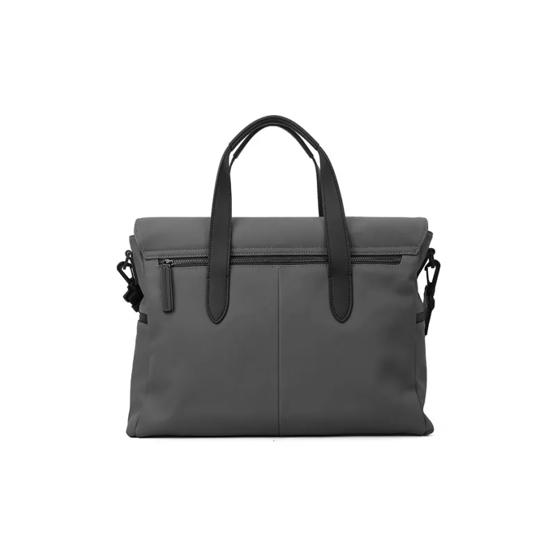 PIERRE CARDIN Genuine Leather Briefcase Men's Gray-3