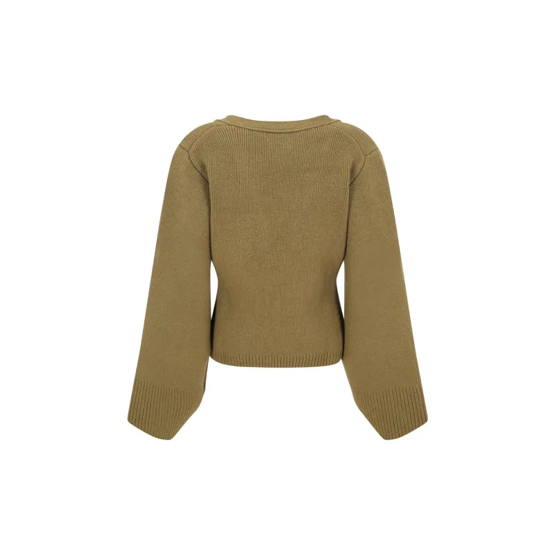 KHAITE Scarlet Cardigan 'Absinthe'-1