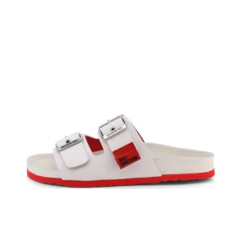 LOVE MOSCHINO Slide Slippers Women's White Red
