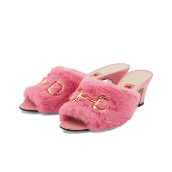 GUCCI Slide Slippers Women's Pink Year Of The Rabbit Limited