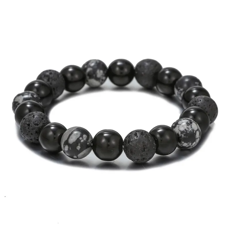 JOLLY SEASONS Obsidian Bracelets Unisex-3