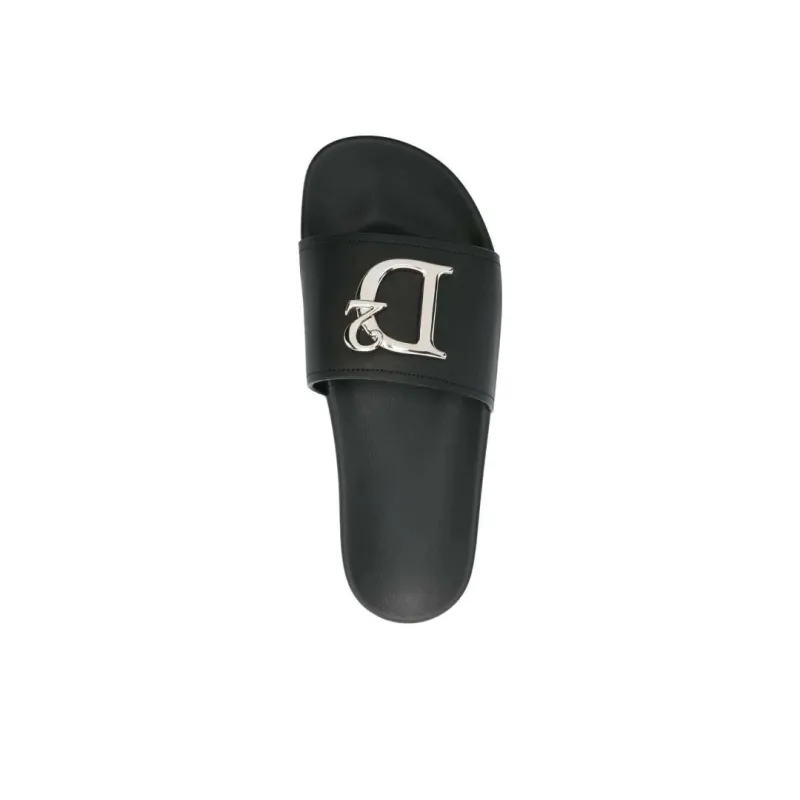 DSQUARED 2 Logo Plaque Slip On Slides Women's-3