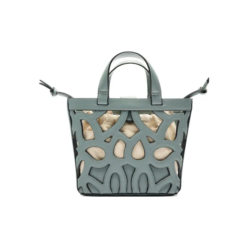 ZARA PU Leather Tote Bag Shopping Bag Shoulder Bag Crossbody Bag Handbag Mini Women's Blue-0