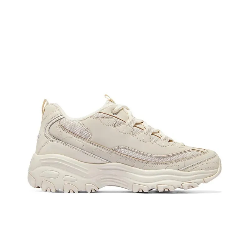 Skechers DLITES Cushioning Anti Slip And Wear Resistant Low Top Chunky Sneakers Women's Natural-1