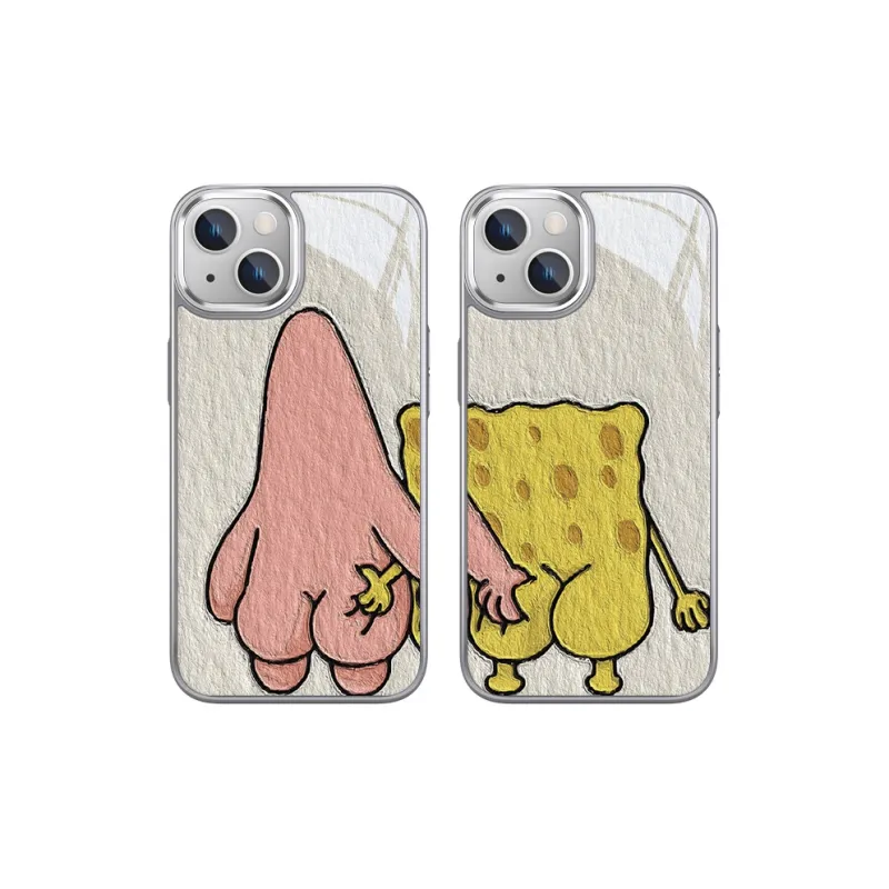 MSMF Glass Material Squeezing The Buttocks Phone Cases Compatibility With IPhone Collection-3