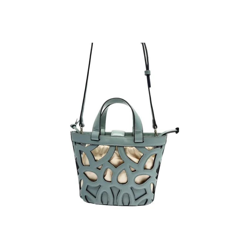ZARA PU Leather Tote Bag Shopping Bag Shoulder Bag Crossbody Bag Handbag Mini Women's Blue-3