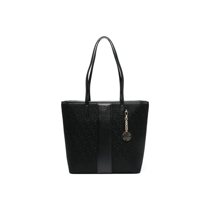DKNY Polyester Tote Bag Shopping Bag Shoulder Bag Handbag Women's Black-0