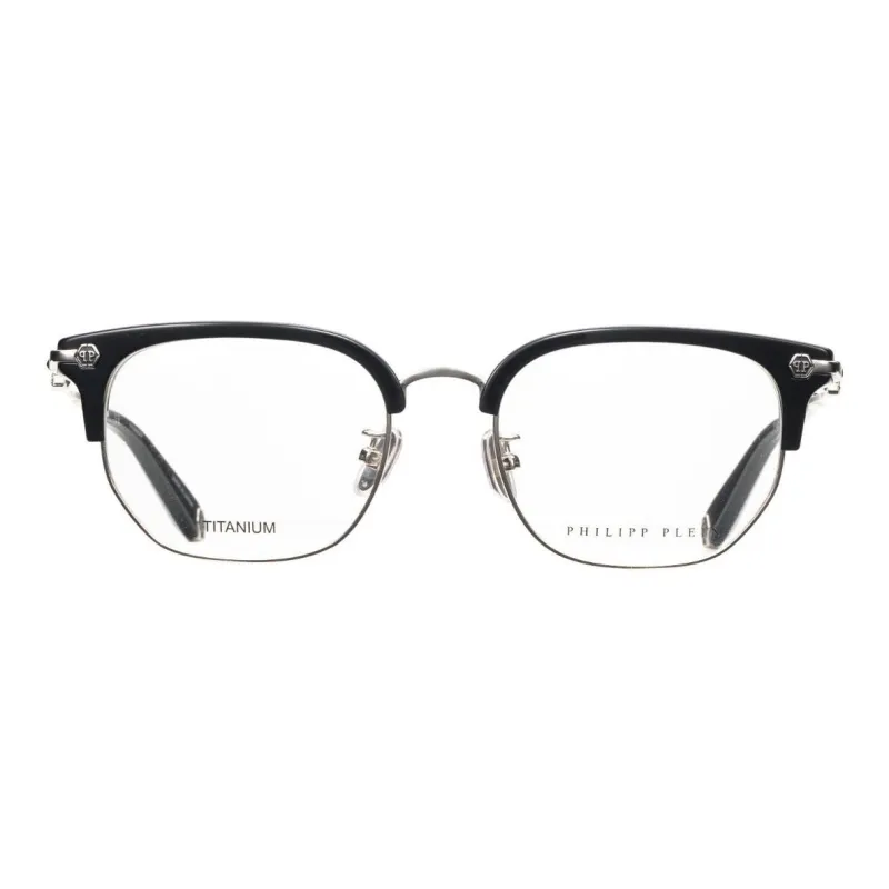 PHILIPP PLEIN Plate Frame Titanium Square Eyeglass Frames Unisex-2