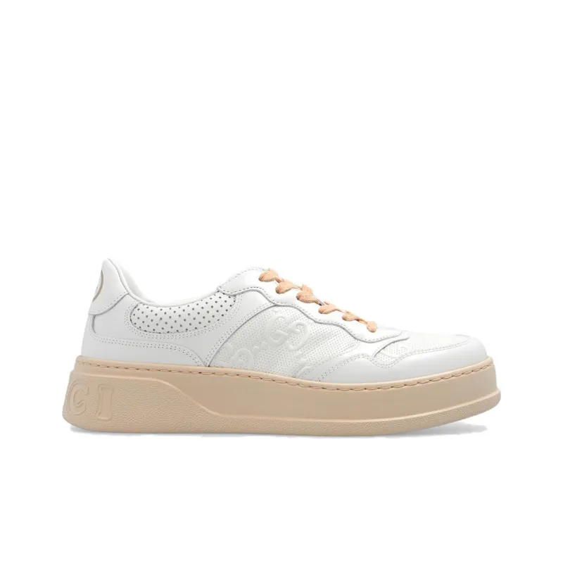 GUCCI Women's Gg Embossed Sneaker 'White Beige' Women's-1