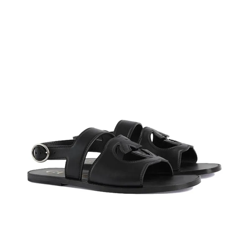 GUCCI Sandal 'Interlocking G Black'-2