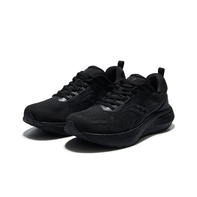 Saucony Runshield Cushioning Low Top Casual Running Shoes Unisex Black-2