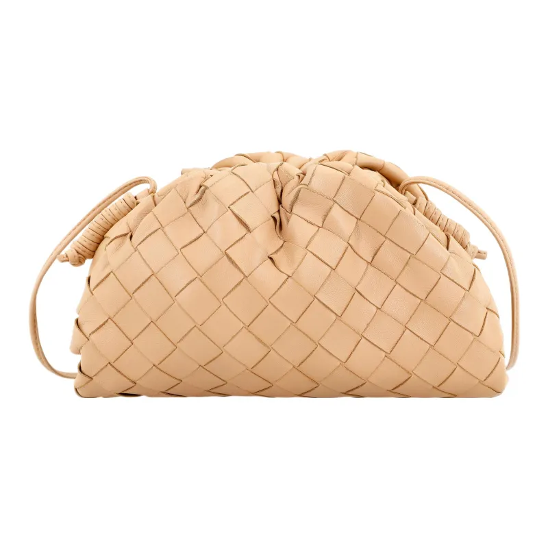 Bottega Veneta Sheepskin Handbag Shoulder Bag Women's Almond-1
