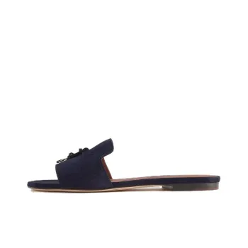 Loro Piana Slide Slippers Women's Black