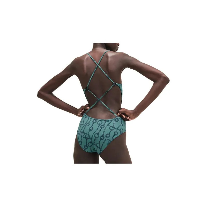 HERMES One-Piece Swimsuits Women's Oxford Green-1