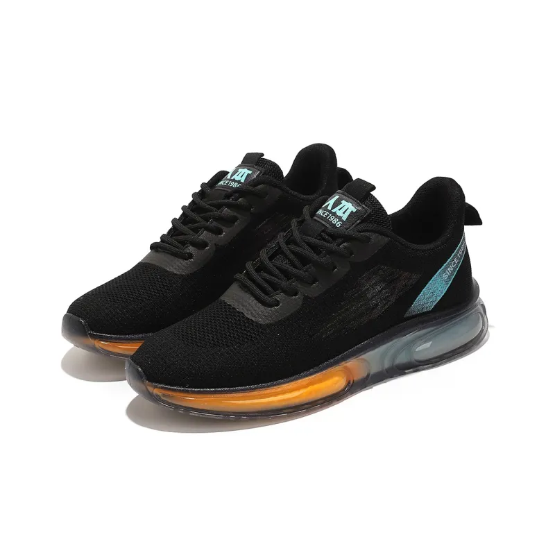 RENBEN Height Increasing Balance Low-Top Casual Shoes Men's Black-2