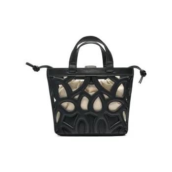 ZARA Polyurethane Tote Bag Shopping Bag Shoulder Bag Crossbody Bag Handbag Mini Women's Black