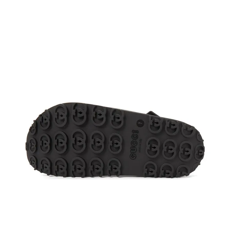 GUCCI Horsebit Flatform Sandal 'Black'-4