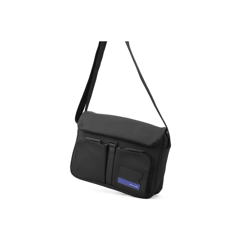 PIERRE CARDIN New Arrival Fabric Messenger Bag Shoulder Bag For Men's Workwear Men's Black-4