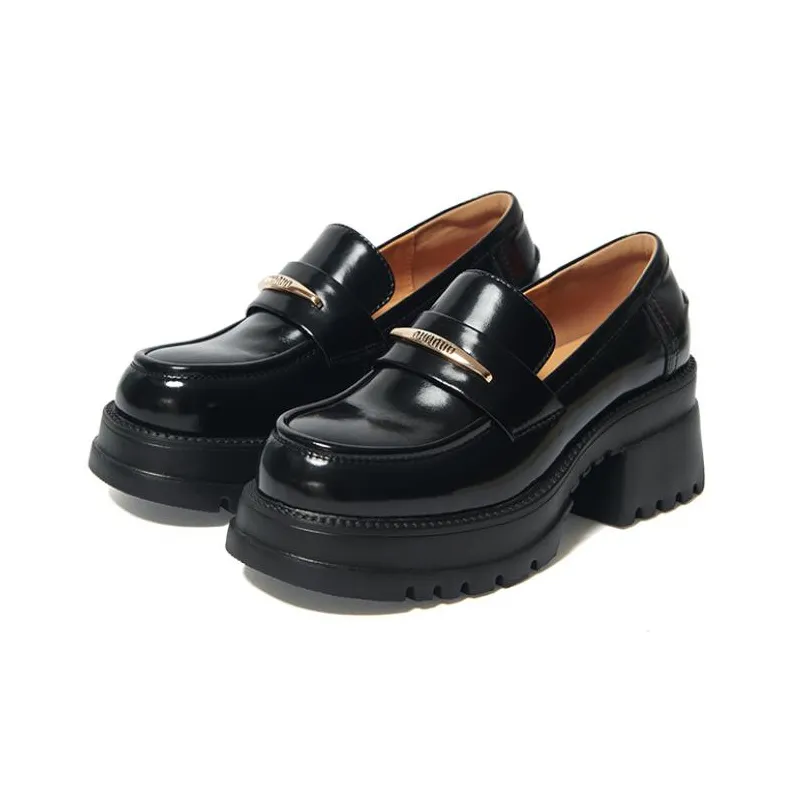 PT'SON Loafers 6.2cm Women's Black-2