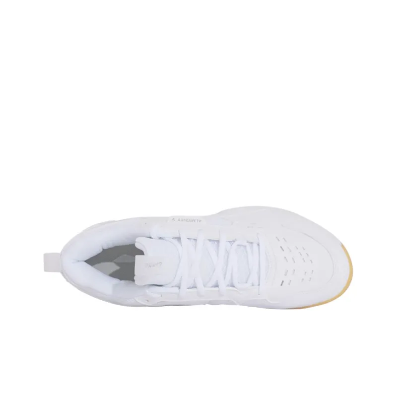 LiNing Ace Ⅴ Shock Absorbers Slip Resistant, Abrasion Resistant, Breathable Mid Top Badminton Shoes Unisex White-3