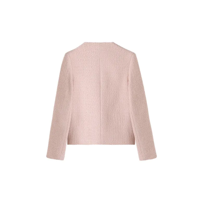HIPPIEMISS Cropped Coats Women's Pink-1