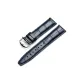 Silver-Tone Buckle Blue Leather